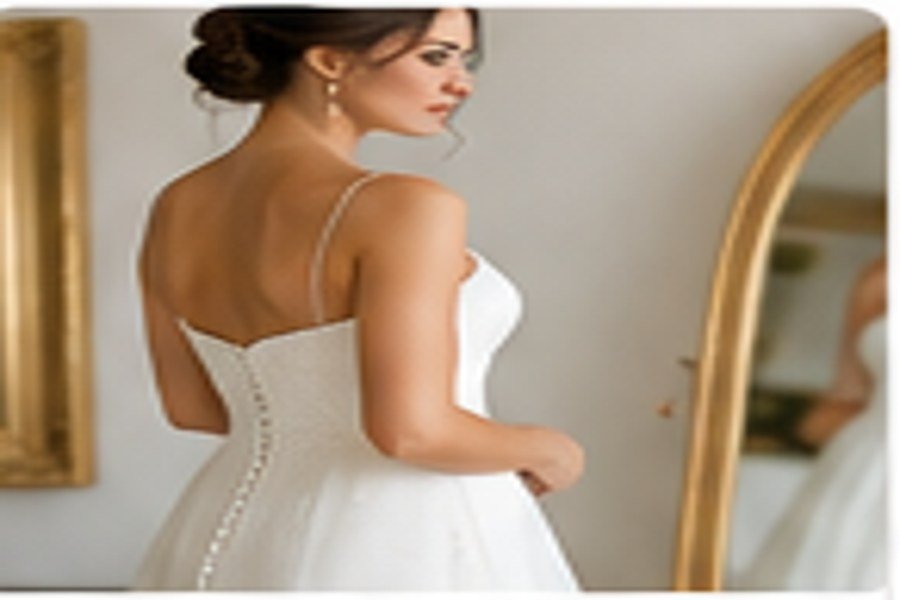 AI illustration of a backless wedding dress